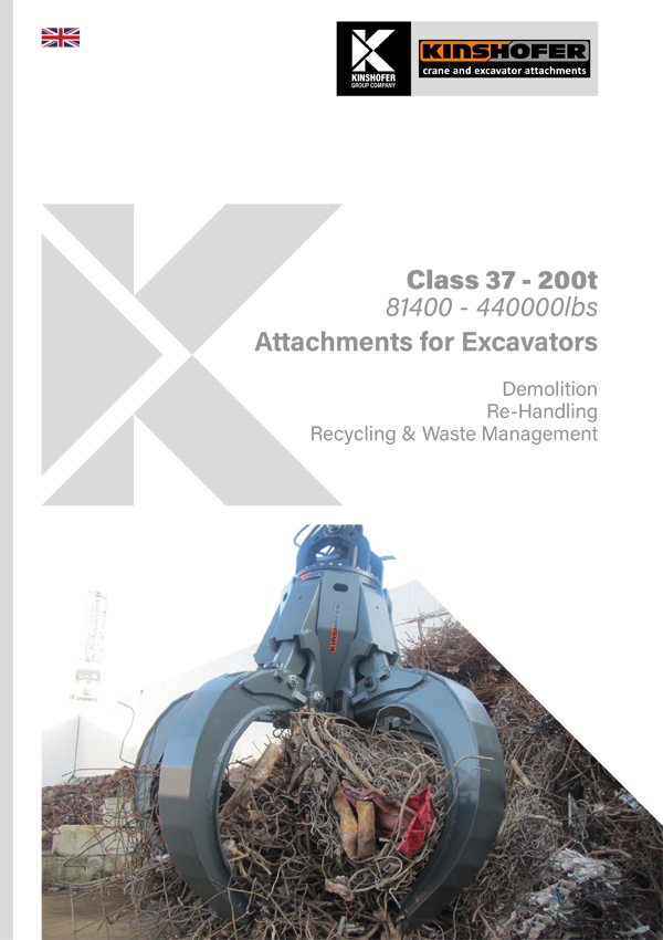 Attachments for Excavators - Class 37 - 200t Operating Weight